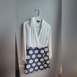 70's retro illusion wrap dress